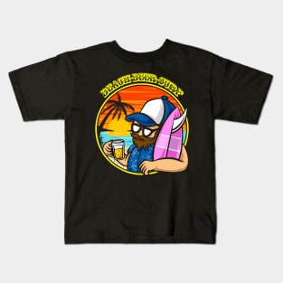 beer beach surf Kids T-Shirt